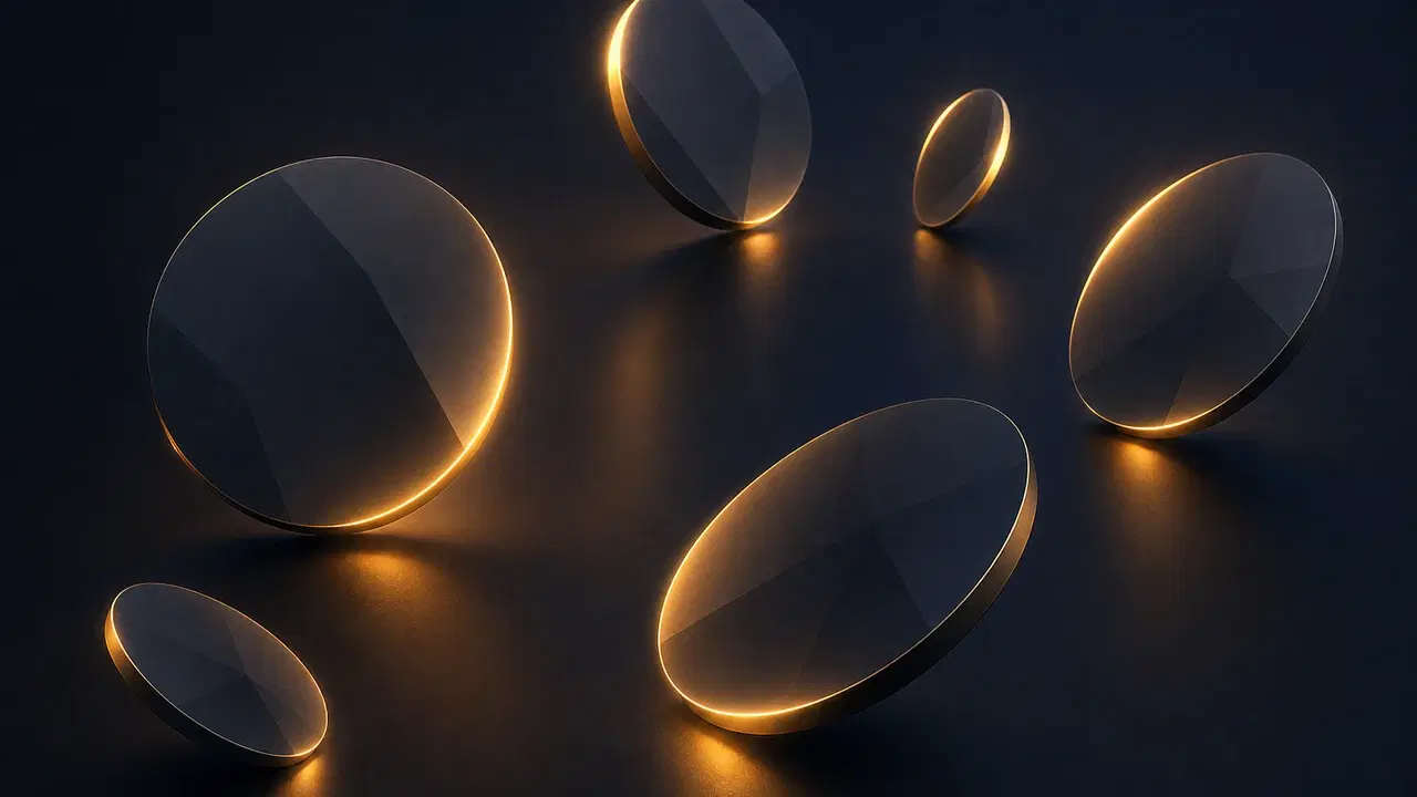 Abstract illustration of several independent faceted discs, representing Steam's many separate discovery surfaces rather than one ranking