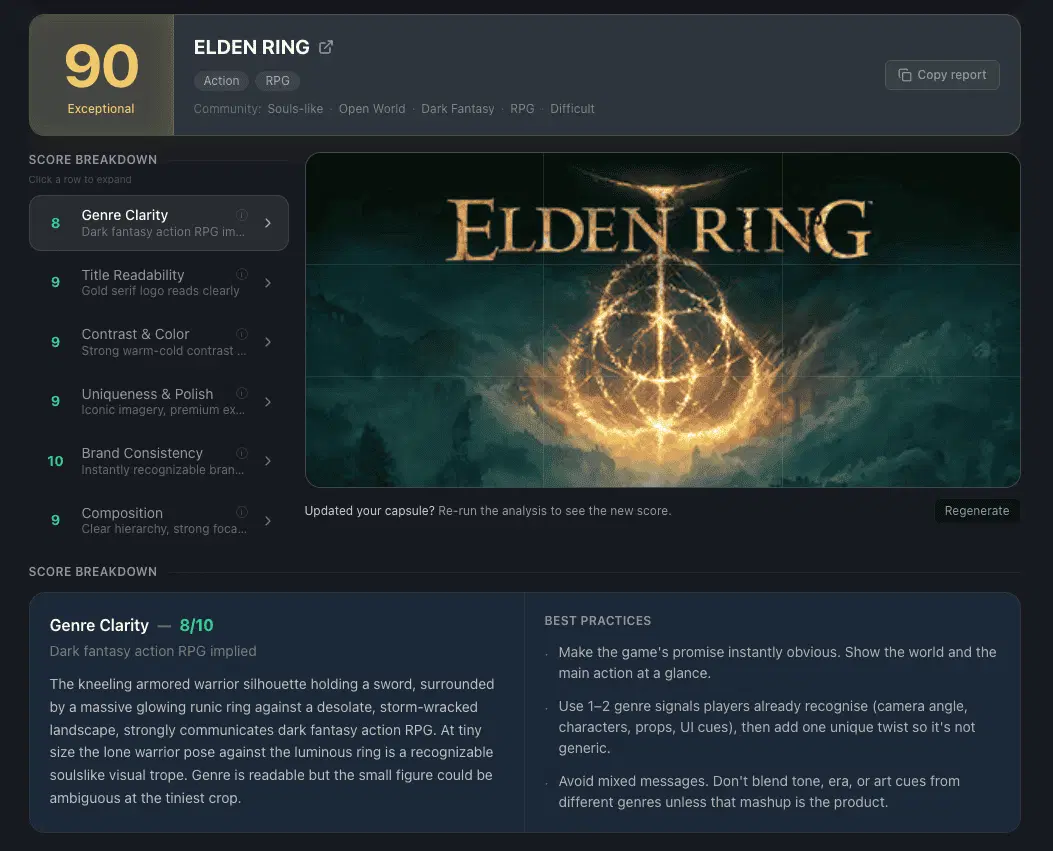 Steam Capsule Analyzer tool preview